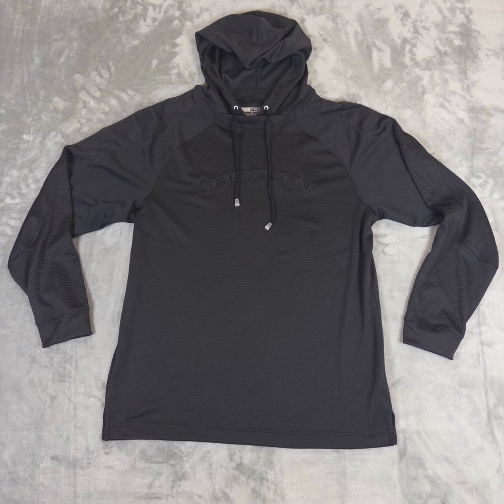Jordan Training Hoodie Mens Large Black Long Sleeve Shirt Athletic Gym Pullover